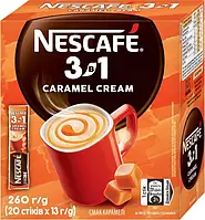 Кофе NESCAFE ( Нескафе ) 3 в 1 Caramel cream ( Карамельный крем ) 20 стиков * 13 г (24) ОРИГИНАЛ