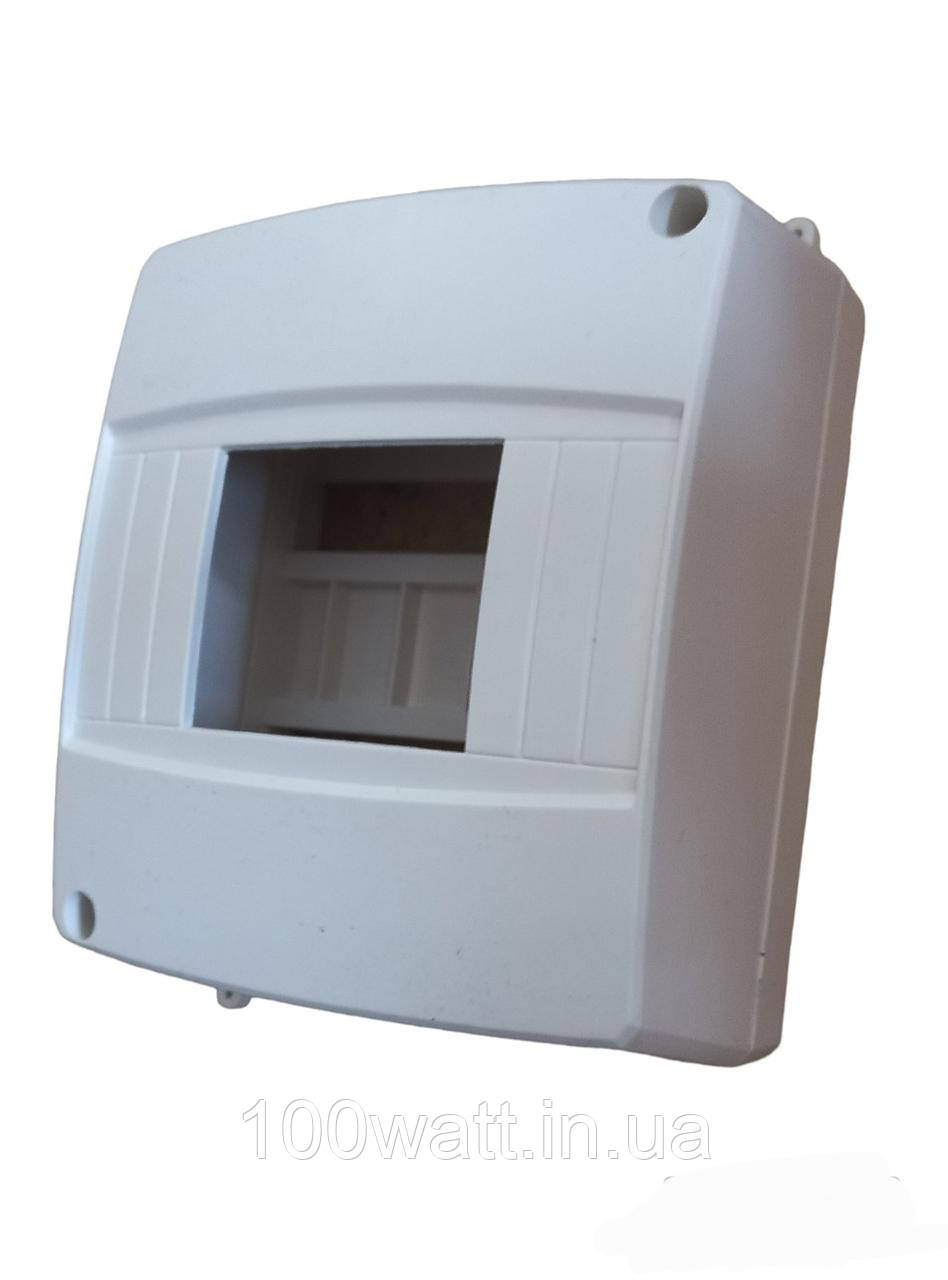 Щиток навісний пластик без дверей 3-6 модуля (6 модулів зовнішній) 0108, фото 1