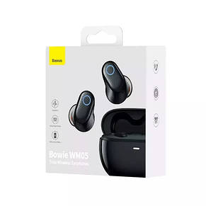 Навушники Bluetooth Baseus Bowie WM05 True Wireless Earphones black, фото 4