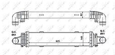 Радіатор інтеркулера Mercedes Benz C-class W204 E-class W212 08-16 OM651 OM642 M274 30504, фото 3