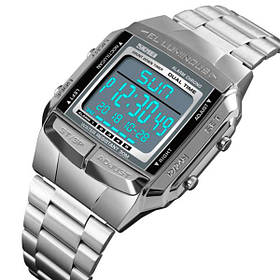 Мужские спортивные кварцевые часы Skmei Illuminator Silver 1381