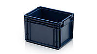 Ящик полимерный R-KLT 4329, синий с усиленным дном