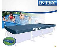 Тент Intex 28039 Pool Covers для каркасных прямоугольных бассейнов 450x220см || Крышка Intex для бассейна