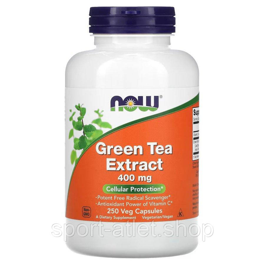 Натуральна добавка NOW Green Tea Extract 400 mg, 250 вегакапсул, фото 1