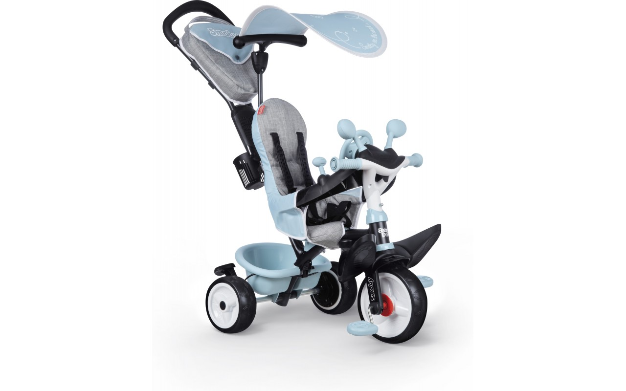 Велосипед дитячий 3в1 Smoby Baby Driver з козирком та багажником, blue, фото 1