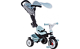Велосипед дитячий 3в1 Smoby Baby Driver з козирком та багажником, blue, фото 2