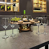 Винний столик набір із натурального дерева з менажницею, без келихів, фото 4