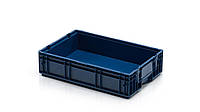 Ящик полимерный R-KLT 6415, синий с усиленным дном