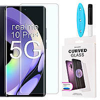 Защитное стекло DK UV Curved для Realme 10 Pro+ (clear)