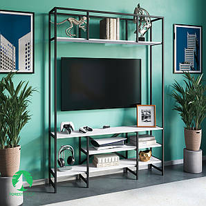 Тумба під телевізор в стилі Лофт з полицями  з ЛДСП