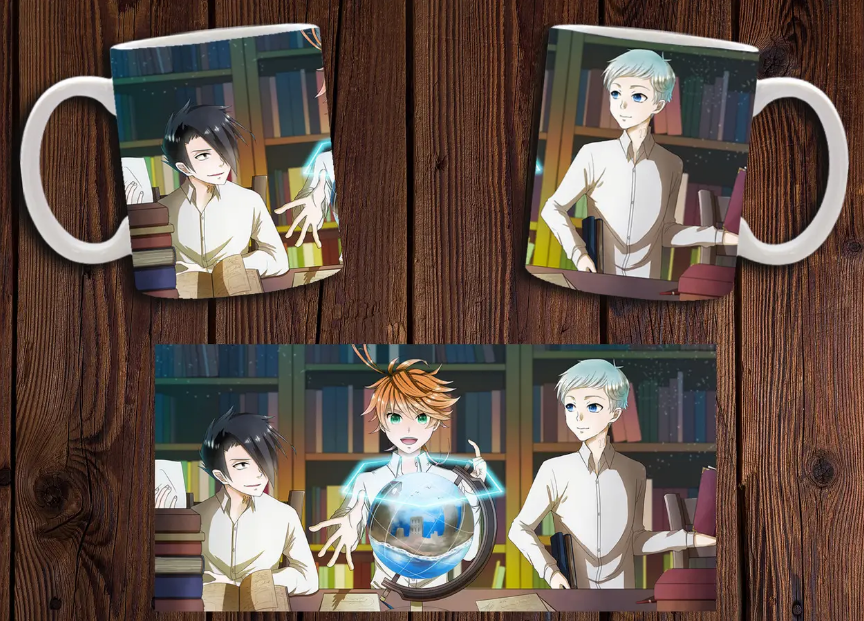 Чашка біла керамічна "Обіщений Неверленд" The Promised Neverland ABC