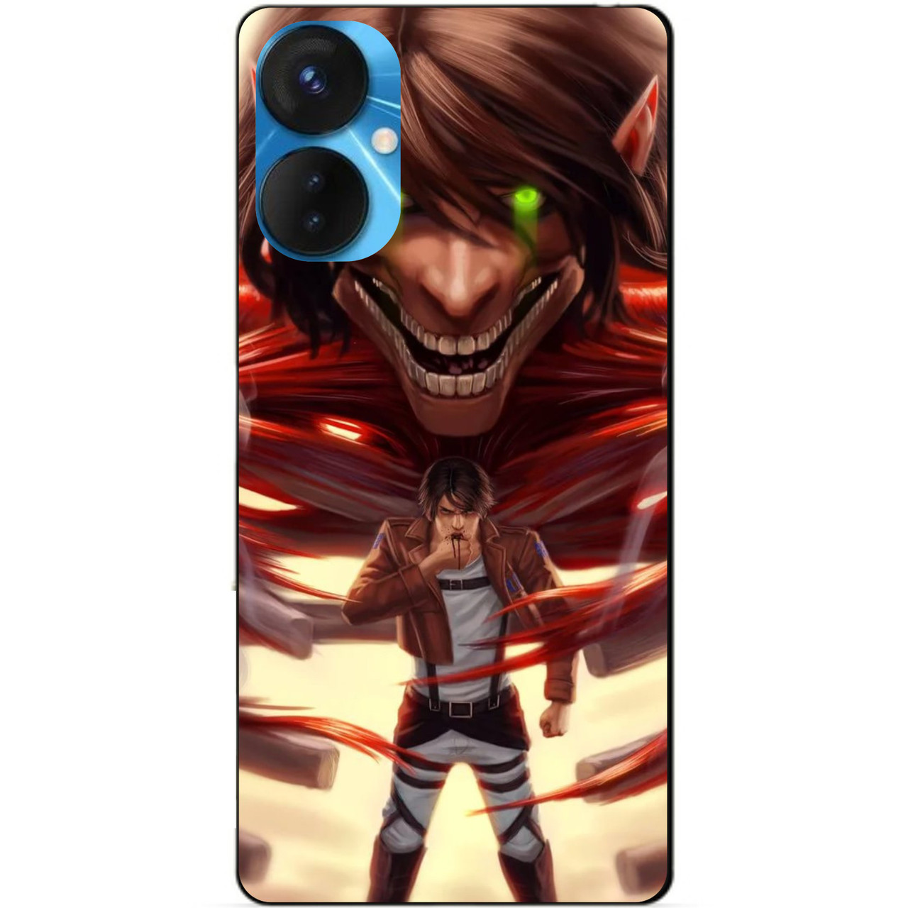 Силіконовий бампер чохол для Tecno Spark 9 Pro з малюнком Attack on Titan