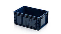 Ящик полимерный R-KLT 6429, синий с усиленным дном