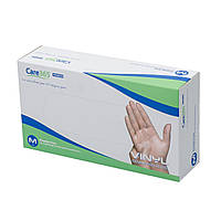 Рукавички вінілові розміри M, L, XL - Care 365 Premium, неопудрені одноразові рукавички вінілові оглядові медичні 100 шт