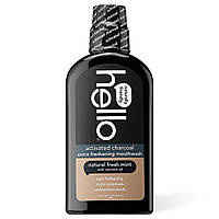 Ополаскиватель для рта с угольной пудрой Hello Activated Charcoal Extra Freshening Mouthwash 473 мл