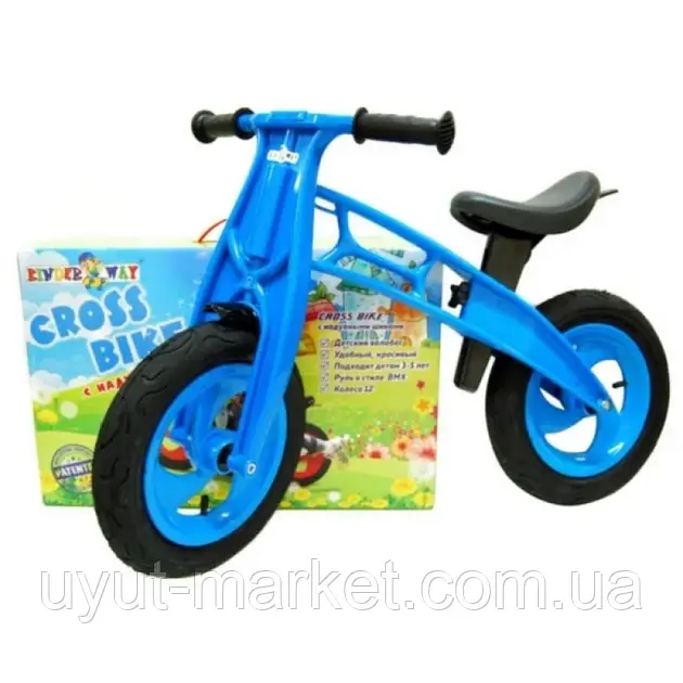 Дитячий біговел, велобіг 12" від 2-4років Cross Bike EVA колеса, Kinder Way KW11-016, фото 1