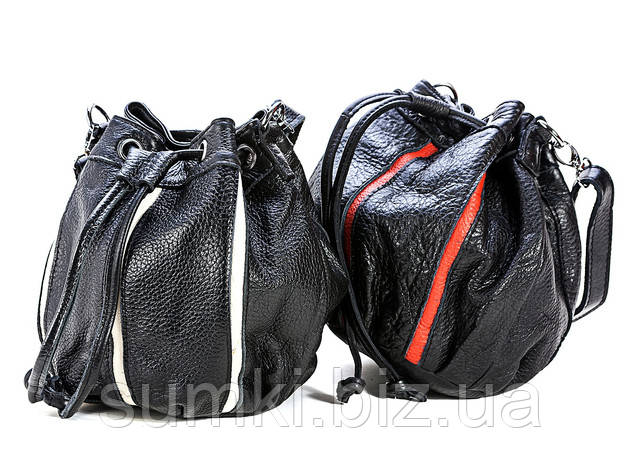 шкіряна жіноча сумка мішок