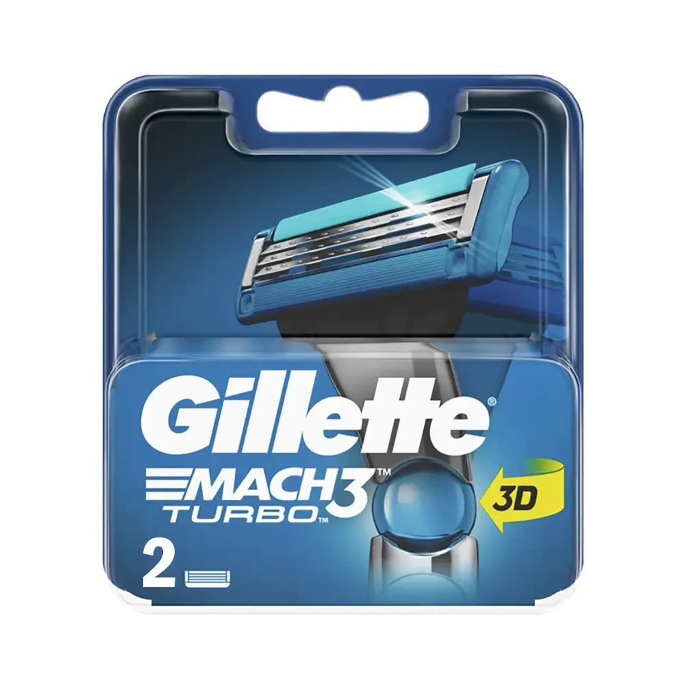 Змінні касети леза Gillette Mach3 Turbo 2 шт (Оригінал, Польща)