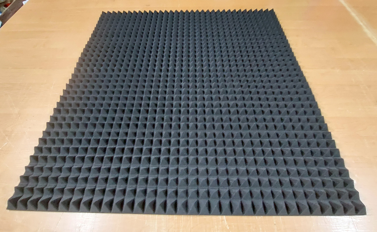 Акустичні панелі піраміда 1х1м товщина 40 мм темно-сіра, фото 1