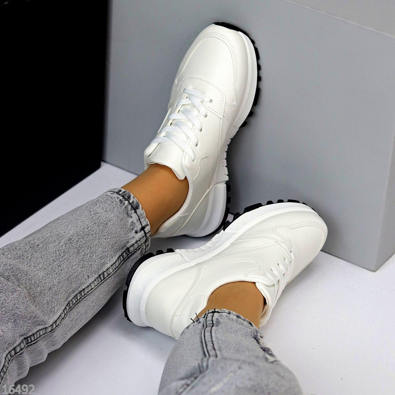 Білі Жіночі кросівки популярні, кросівки шкіряні, купити в Україні недорого, розмір 39, 41 - фото 3 - id-p1882840169