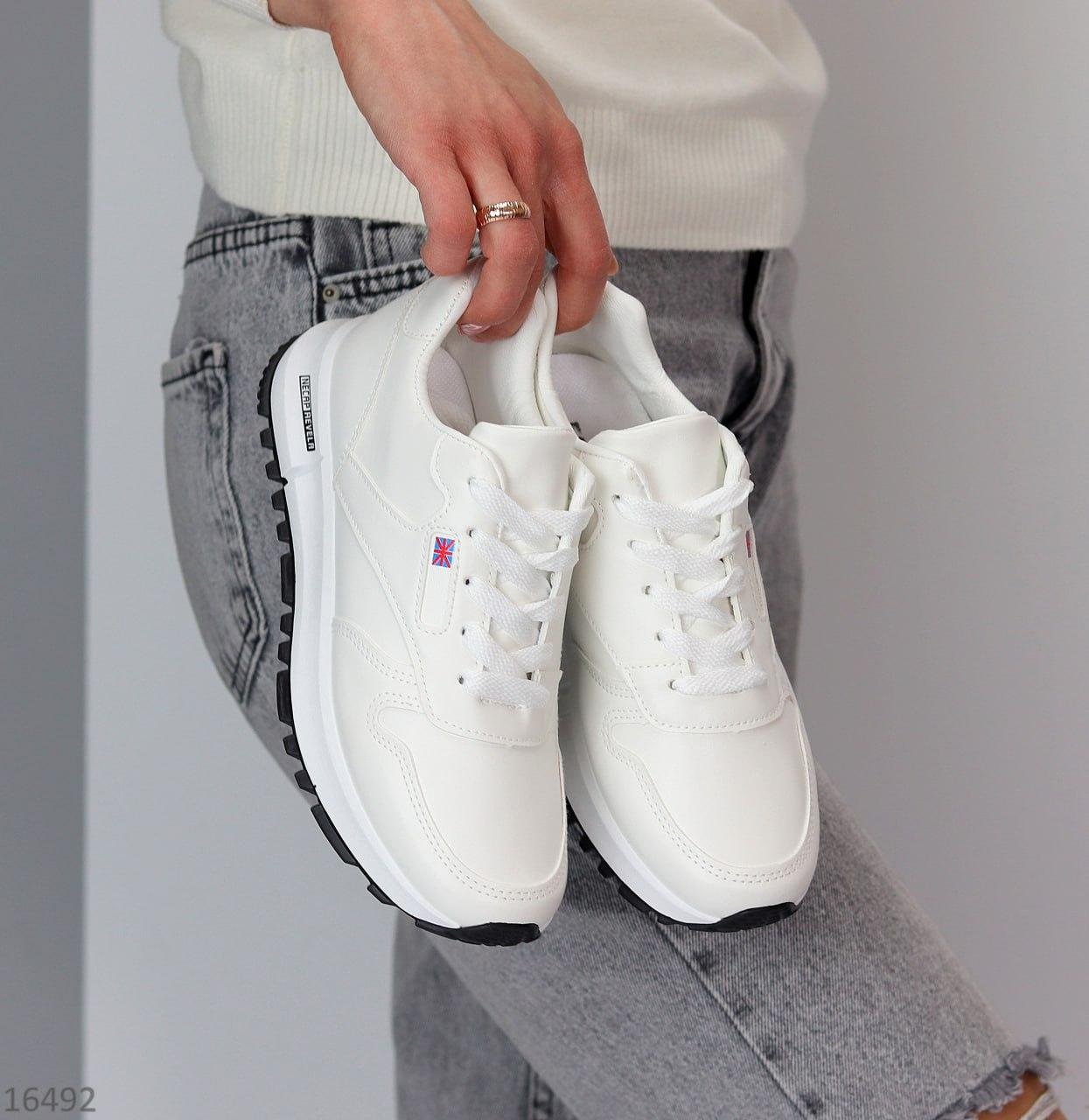 Білі Жіночі кросівки популярні, кросівки шкіряні, купити в Україні недорого, розмір 39, 41 - фото 4 - id-p1882840169