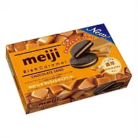 Печенье Meiji Rich Chocolate Sand Caramel 6s 96g