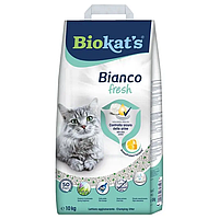 Наполнитель туалета для кошек бентонитовый Biokat's Bianco Fresh 10 кг