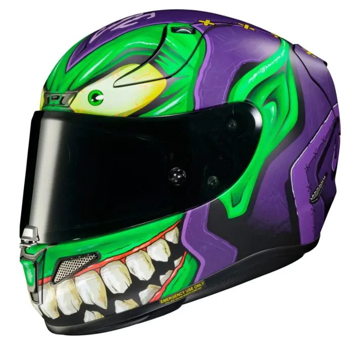 Мотошолом HJC RPHA 11 Green Goblin Marvel зелено-фіолетовий