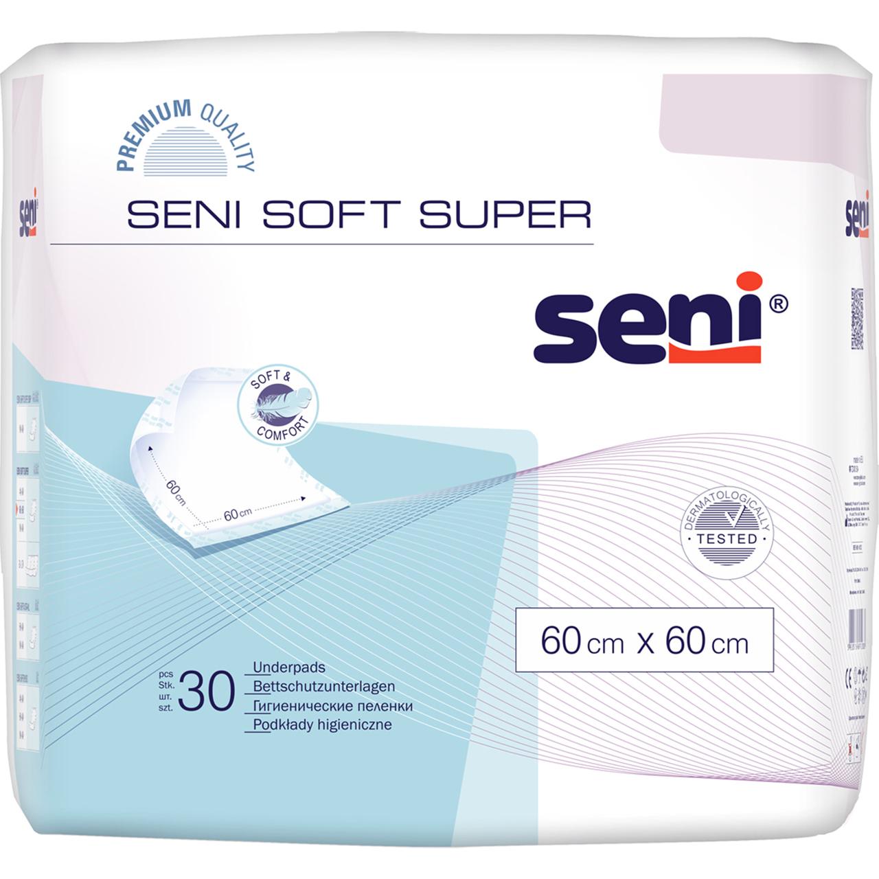 Одноразові пелюшки Seni Soft Super 60x60 см. (30 шт.)