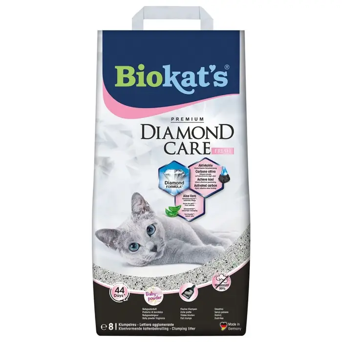 Наповнювач туалету для кішок бентонітовий Biokat Diamond Fresh 8 л