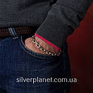 Масивний срібний браслет чоловічий якір. Браслет якірне плетіння срібло 925, фото 2