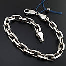 Масивний срібний браслет чоловічий якір. Браслет якірне плетіння срібло 925 24 см, фото 5