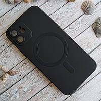 Чехол MagSafe на iPhone 12 / Силиконовый для Айфон 12 Black Matte