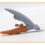 Кігтеріз-гільйотина для кішок і собак PFCS-A з підсвічуванням (Сіро-помаранчевий), фото 4