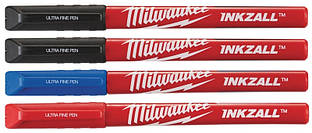 Набір маркерів INKZALL Fine Tip (Синій/Червоний/Чорний) тонких MILWAUKEE