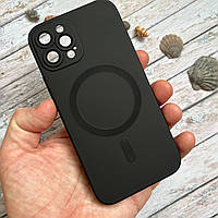 Чохол MagSafe на iPhone 12 Pro/ Силіконовий для Айфон 12 Про Black Matte