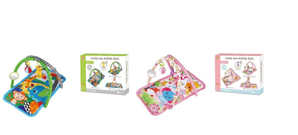 Килимок для малюків,з брязкальцями на дузі,в кор-ці,78х45х44см №668-40/41(12) КІ, фото 1