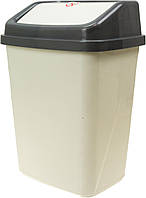 Відро для сміття  "Violet House" White 10л з плаваючою кришкою №0100/8066