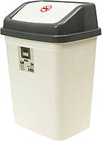 Відро для сміття "Violet House" White 5л з плаваючою кришкою №0101/5295