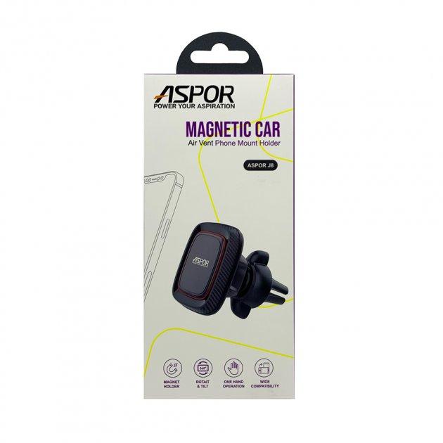 Holder (автотримач) магнітний Aspor J8 Air Vent-чорний