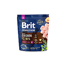 Корм сухий для дорослих собак дрібних порід (вагою до 10 кг) Brit Premium Adult S 1 кг (курка)