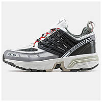 Мужские кроссовки Salomon ACS PRO Advanced White Grey, серые кроссовки саломон чёрные