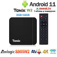 TV-Приставка Tanix W2 2/16GB Amlogic S905W2 W2-A (Android Smart TV BOX, Андроид Смарт ТВ Приставка, АндроїдТБ)