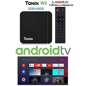 TV-Приставка Tanix W2 2/16GB Amlogic S905W2 W2-A (Android Smart TV BOX, Андроид Смарт ТВ Приставка, АндроїдТБ) SLIMBOX Android TV 11.0 (+100 грн)