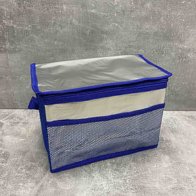 Термосумка Easy Gifts 28*16*20 см сріблясто-синя Stenson R28796