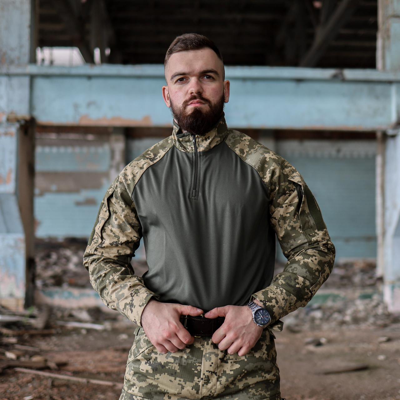 Тактична сорочка Ubacs (Убакс) Grifon піксель ріп-стоп (вафелька) CoolMax (РППК) 54 розмір