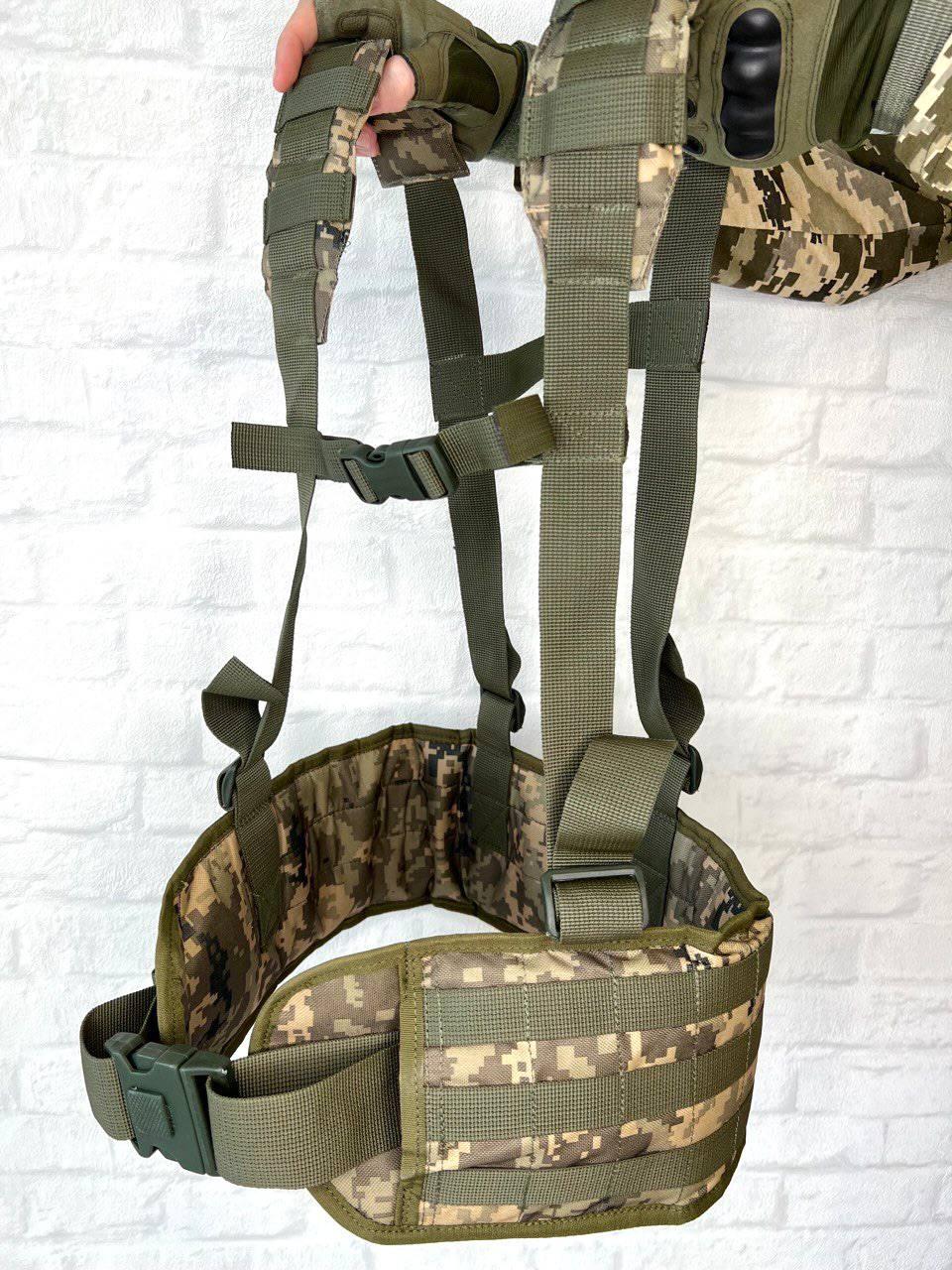 Пояс РПС з лямками піксель. Розвантаження ремінно-плечова система з МОЛІ., фото 1