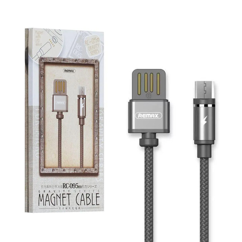 Магнітний USB кабель REMAX MAGNET CABLE GRAVITY SERIES RC-095m MicroUSB