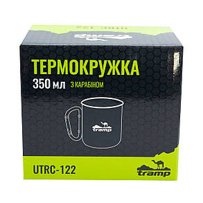 Термокружка TRAMP з карабіном 350мл UTRC-122 олива, фото 3