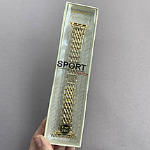 Ремінець металевий для Apple Watch 41 mm ремінець зі стразами для смарт годинника золотий k3l, фото 4